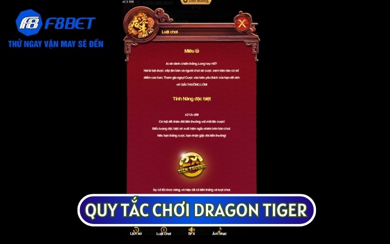 Theo quy tắc cơ bản của trò CHƠI DRAGON TIGER sẽ sử dụng bộ bài Tây 52 lá